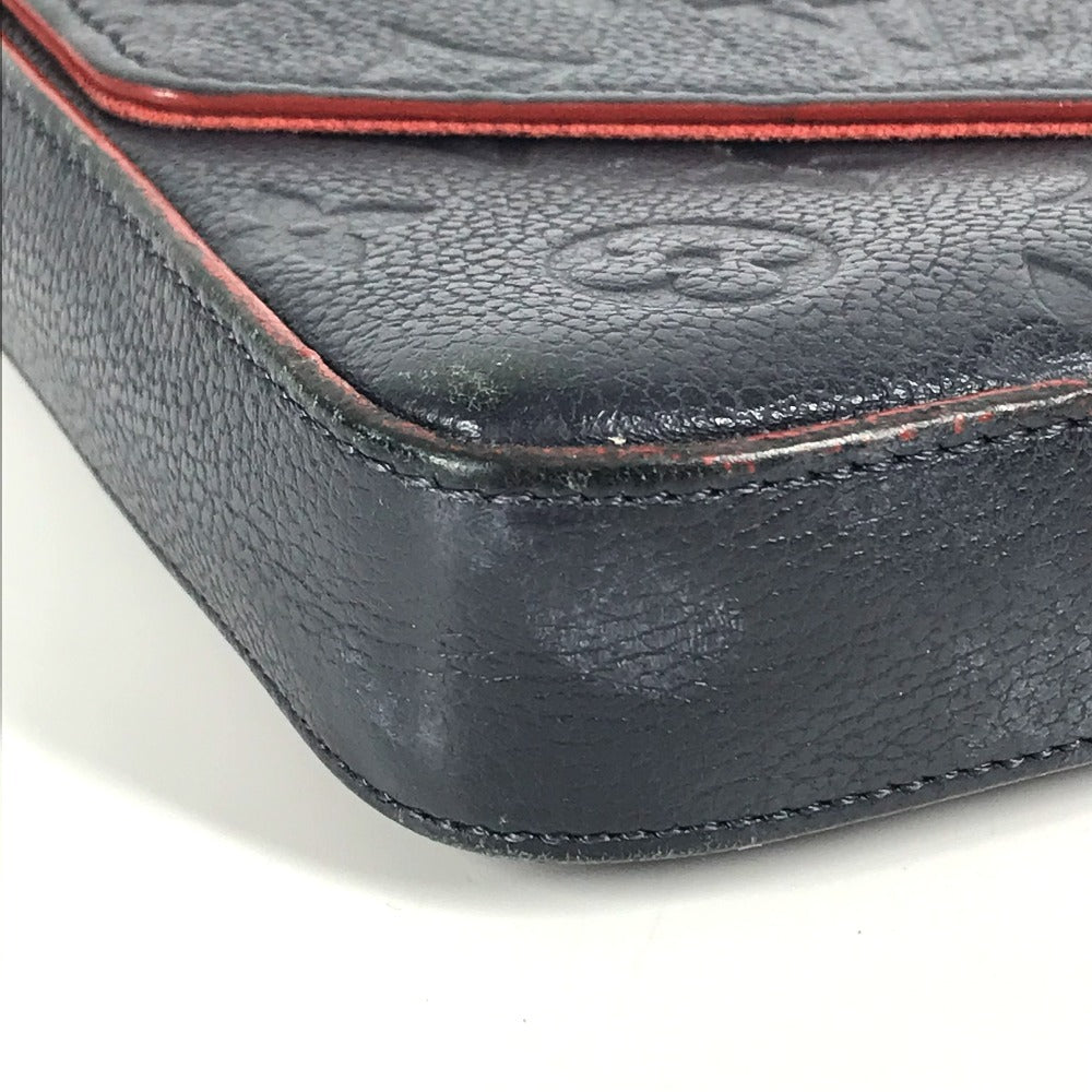 LOUIS VUITTON M64099 모노그램 엠프렌 포셰트 펠리시 체인 백 숄더 크로스바디 롱 지갑 체인 지갑 숄더백 모노그램 엠프렌 가죽 여성 네이비