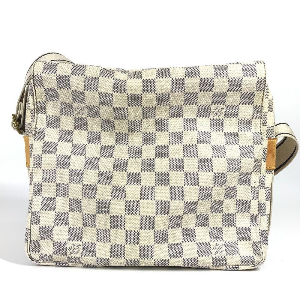 LOUIS VUITTON N51189 Damier Azur Naviglio Bag Crossbody Shoulder Bag Damier Azur Canvas Unisex White