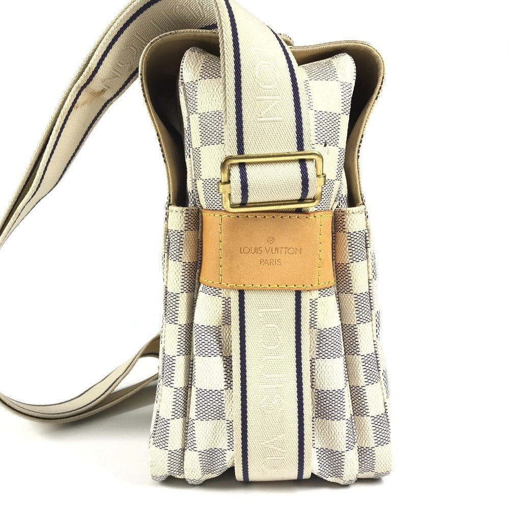LOUIS VUITTON N51189 Damier Azur Naviglio Bag Crossbody Shoulder Bag Damier Azur Canvas Unisex White