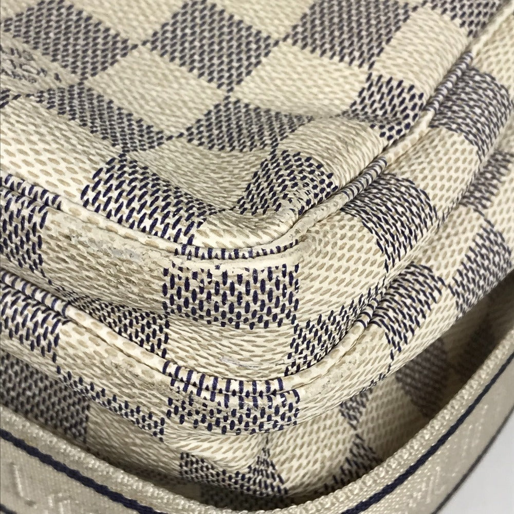 LOUIS VUITTON N51189 Damier Azur Naviglio Bag Crossbody Shoulder Bag Damier Azur Canvas Unisex White
