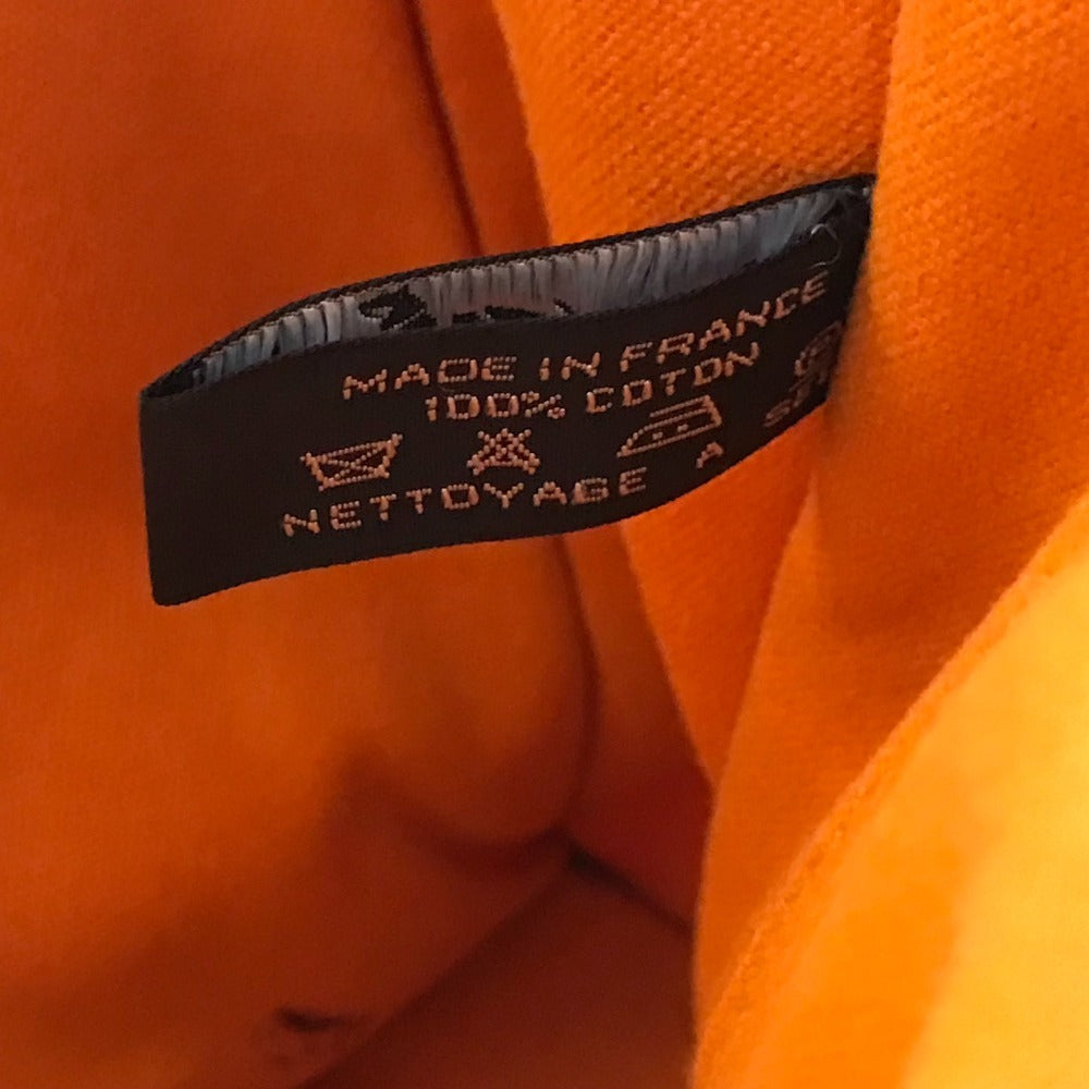 HERMES French Festival Hawaii 2002 Bicolor Fool Toe MM Fool Toe MM Bag Tote Bag Handbag Cotton Ladies Orange