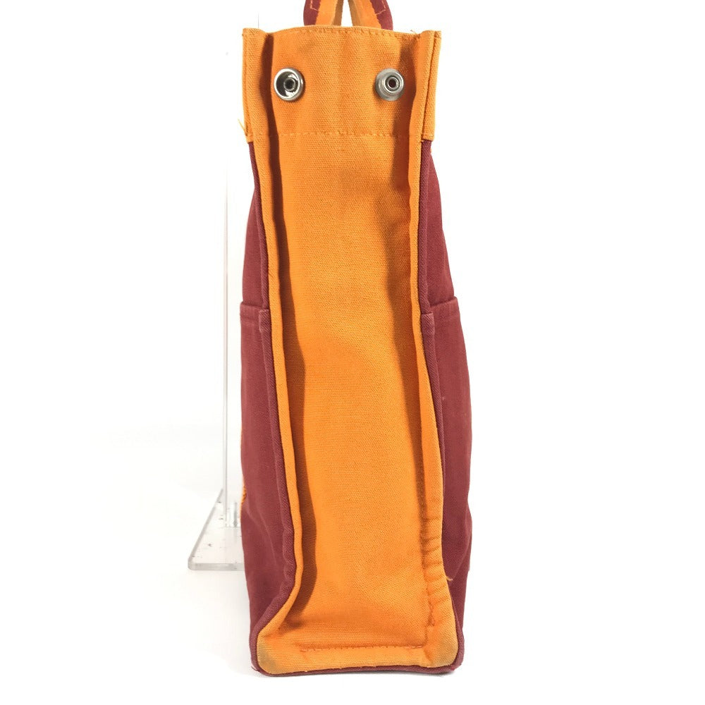 HERMES French Festival Hawaii 2002 Bicolor Fool Toe MM Fool Toe MM Bag Tote Bag Handbag Cotton Ladies Orange