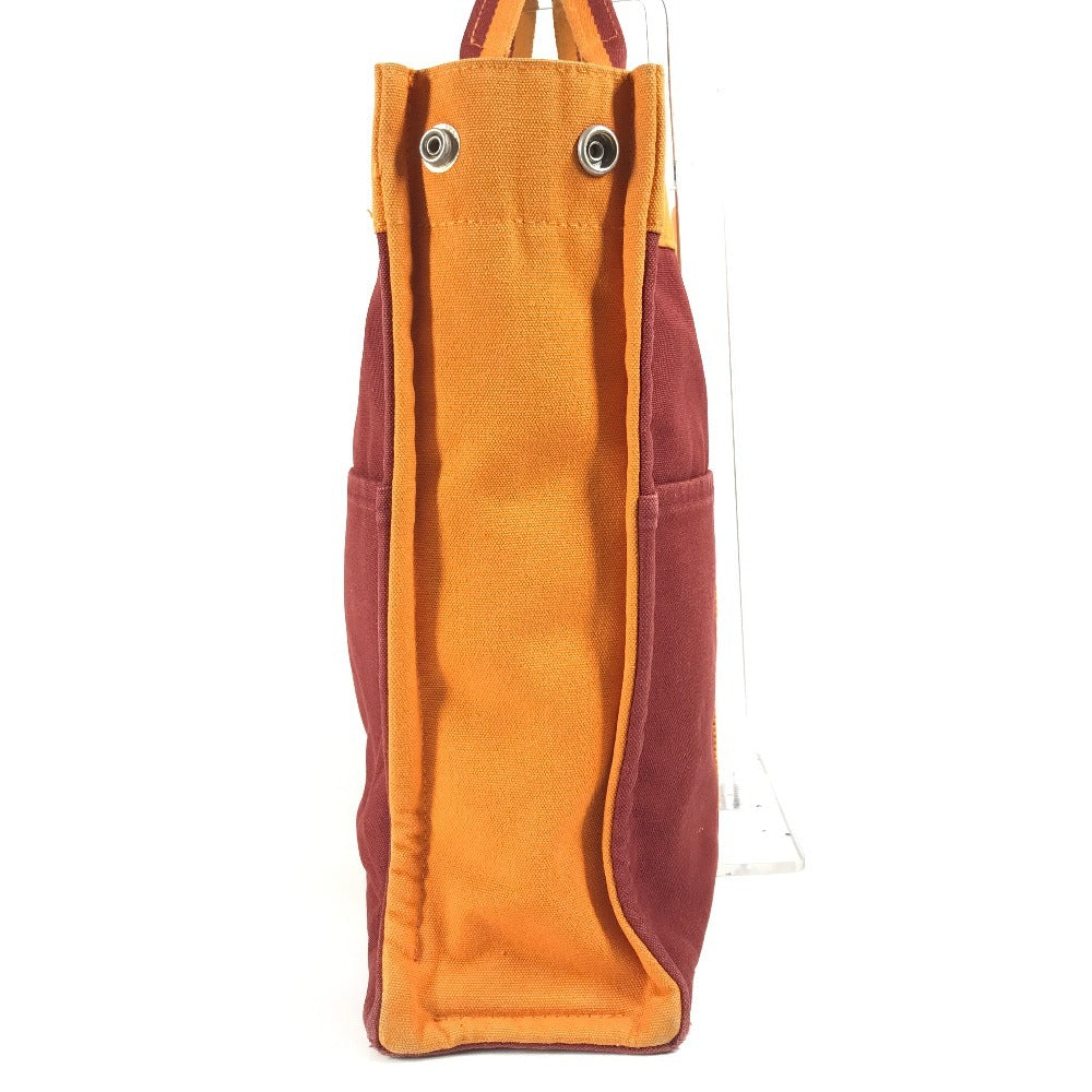 HERMES French Festival Hawaii 2002 Bicolor Fool Toe MM Fool Toe MM Bag Tote Bag Handbag Cotton Ladies Orange