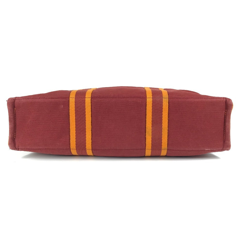 HERMES French Festival Hawaii 2002 Bicolor Fool Toe MM Fool Toe MM Bag Tote Bag Handbag Cotton Ladies Orange