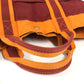 HERMES French Festival Hawaii 2002 Bicolor Fool Toe MM Fool Toe MM Bag Tote Bag Handbag Cotton Ladies Orange