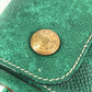 HERMES Vintage Logo Pochette Bag Mini Bag Shoulder Bag Leather Women's Green