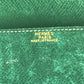 HERMES Vintage Logo Pochette Bag Mini Bag Shoulder Bag Leather Women's Green