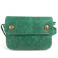 HERMES Vintage Logo Pochette Bag Mini Bag Shoulder Bag Leather Women's Green