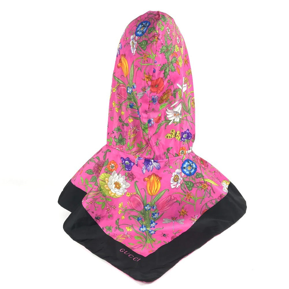 Gucci 555181 Hood Hoodie Floral Floral Apparel Tops Poncho Nylon's Women Pink