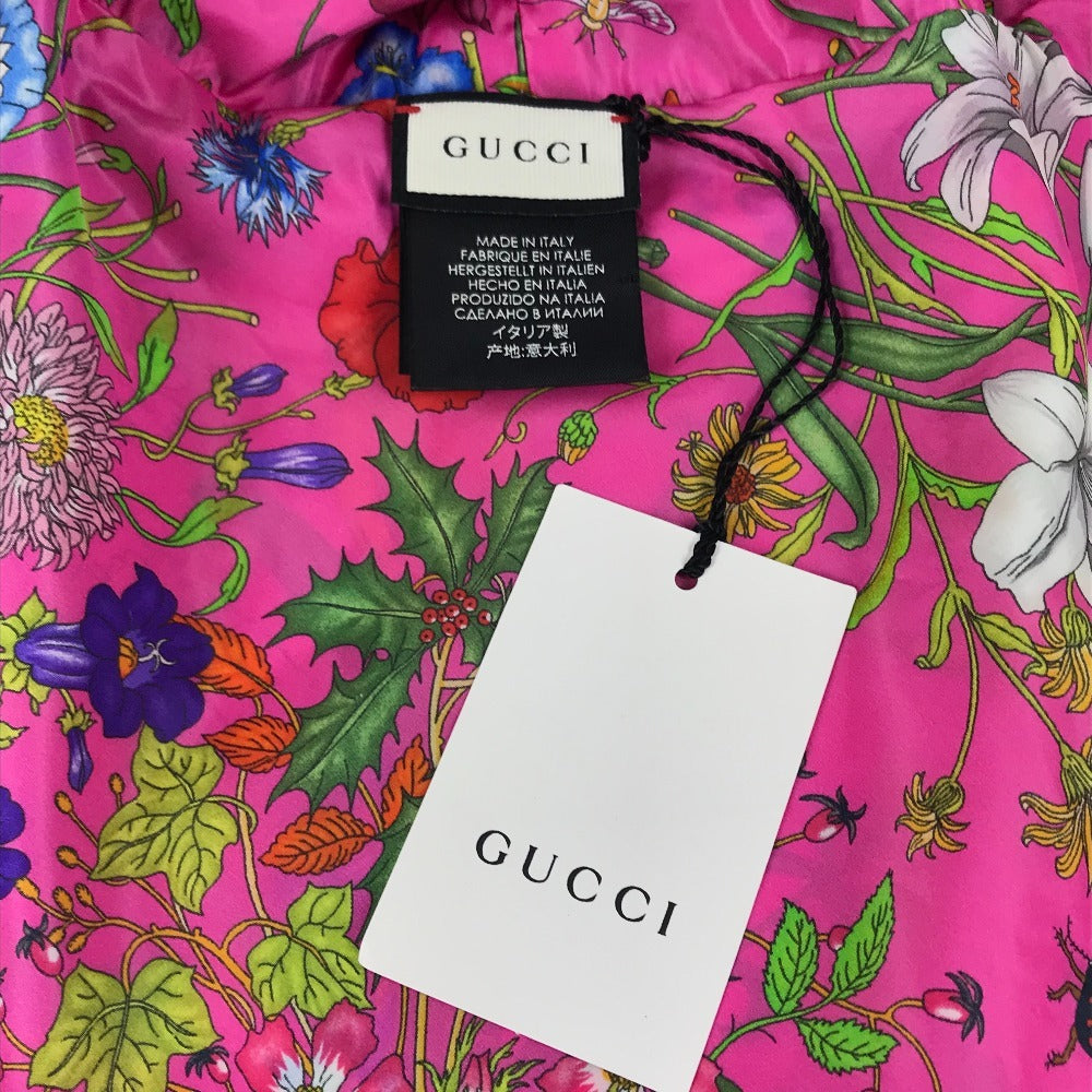 Gucci 555181 Hood Hoodie Floral Floral Apparel Tops Poncho Nylon's Women Pink