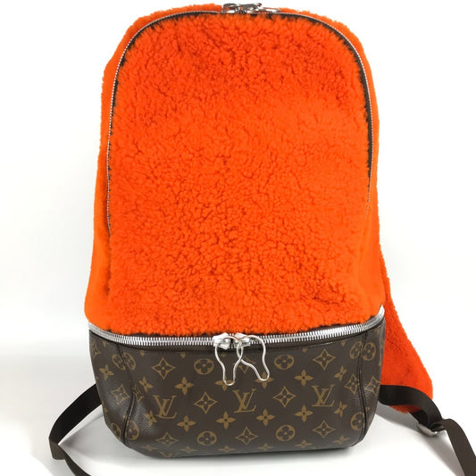 LOUIS VUITTON M40277 Monogram Marc Newson Collaboration Celebrating Backpack Bag Rucksack Fur Unisex Orange