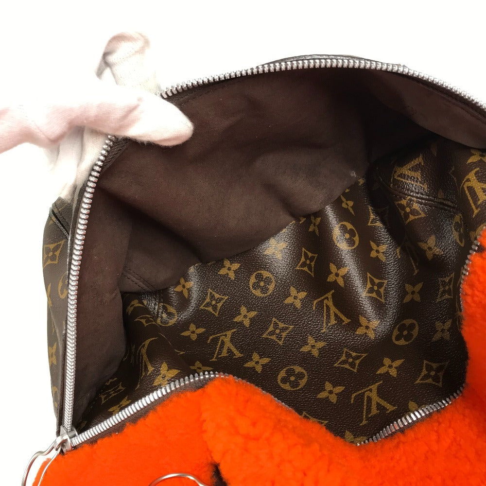 LOUIS VUITTON M40277 Monogram Marc Newson Collaboration Celebrating Backpack Bag Rucksack Fur Unisex Orange