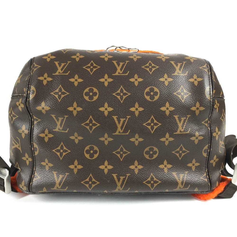 LOUIS VUITTON M40277 Monogram Marc Newson Collaboration Celebrating Backpack Bag Rucksack Fur Unisex Orange