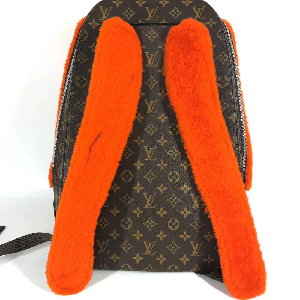 LOUIS VUITTON M40277 Monogram Marc Newson Collaboration Celebrating Backpack Bag Rucksack Fur Unisex Orange