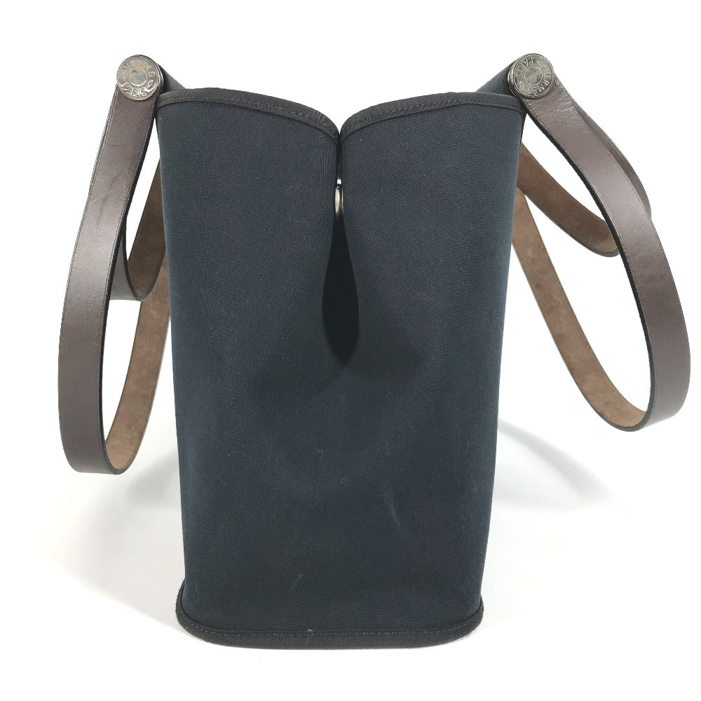 HERMES Kabak Elan PM Kabak Elan PM Shoulder Bag Shoulder Tote Bag Leather/Canvas Women's Dark Navy