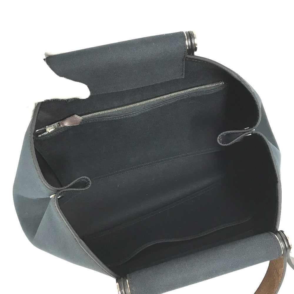 HERMES Kabak Elan PM Kabak Elan PM Shoulder Bag Shoulder Tote Bag Leather/Canvas Women's Dark Navy