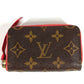 LOUIS VUITTON M61540 Monogram Multicult Business Card Holder Pass Case Coin Purse Coin Case Round Zipper Card Case Monogram Canvas Unisex Poppy Petal Brown