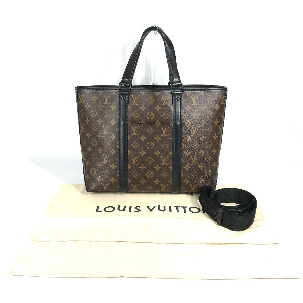 LOUIS VUITTON M45734 モノグラムマカサー ウィークエンド トート PM ウィークエンドトートPM　 カバン トートバッグ 斜め掛け 肩掛け ショルダーバッグ モノグラムマカサーキャンバス ユニセックス ブラウン