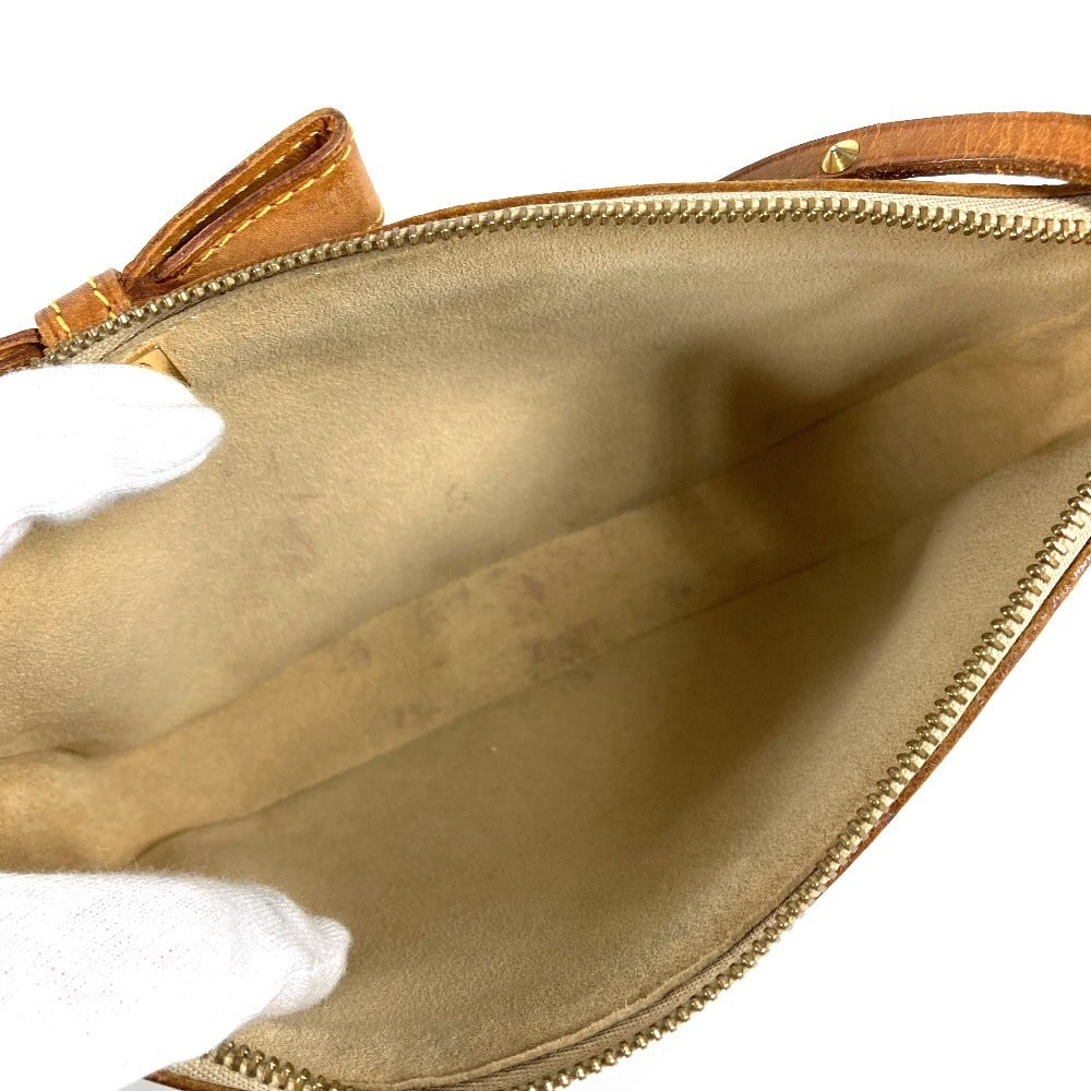 Louis Vuitton M92006 Monogram Cherry Blossom Takashi Murakami Pochette Accessory Mini Handbag Bahu Beg Aksesori Beg Beg Tangan Monogram Cherry Blossom Canvas Wanita Brown