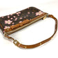 Louis Vuitton M92006 Monogram Cherry Blossom Takashi Murakami Pochette Accessory Mini Handbag Bahu Beg Aksesori Beg Beg Tangan Monogram Cherry Blossom Canvas Wanita Brown
