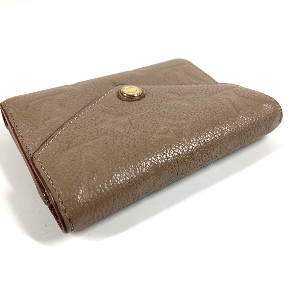 LOUIS VUITTON M63529 모노그램 엠프렌 포르테퓨유 빅토린 컴팩트 지갑 삼단 지갑 모노그램 엠프렌 가죽 유니섹스 Vison Beige