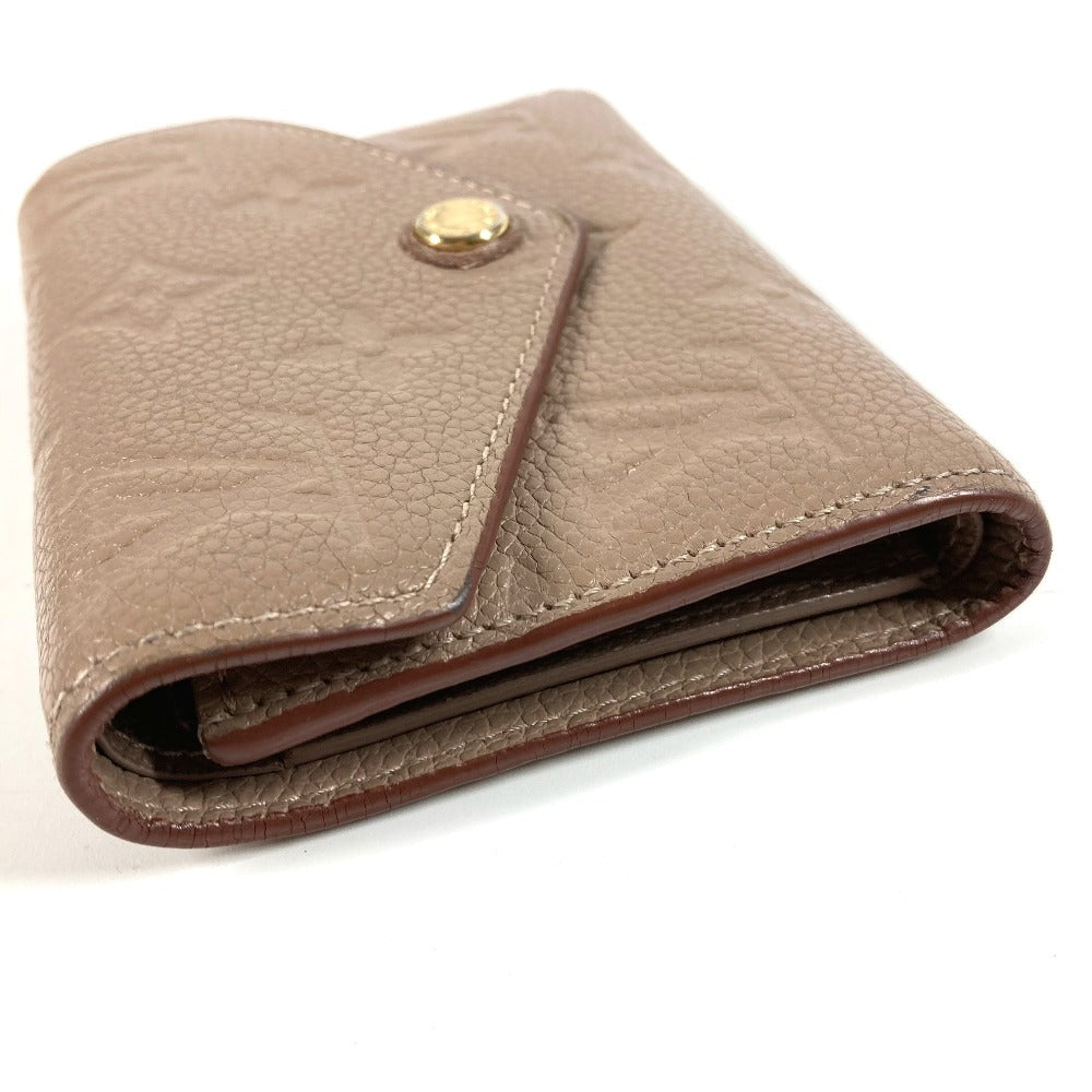 LOUIS VUITTON M63529 모노그램 엠프렌 포르테퓨유 빅토린 컴팩트 지갑 삼단 지갑 모노그램 엠프렌 가죽 유니섹스 Vison Beige