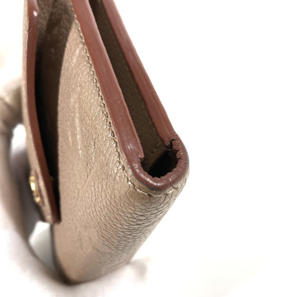 LOUIS VUITTON M63529 모노그램 엠프렌 포르테퓨유 빅토린 컴팩트 지갑 삼단 지갑 모노그램 엠프렌 가죽 유니섹스 Vison Beige