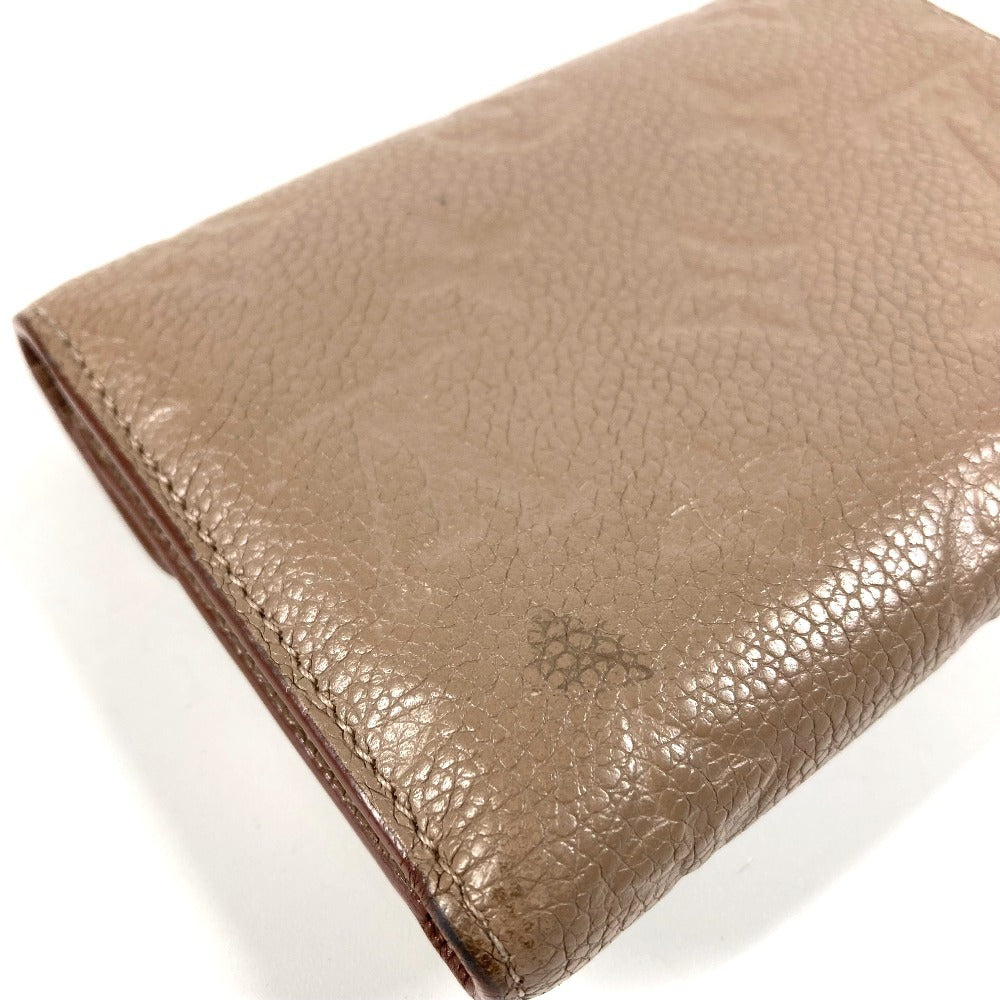 LOUIS VUITTON M63529 모노그램 엠프렌 포르테퓨유 빅토린 컴팩트 지갑 삼단 지갑 모노그램 엠프렌 가죽 유니섹스 Vison Beige