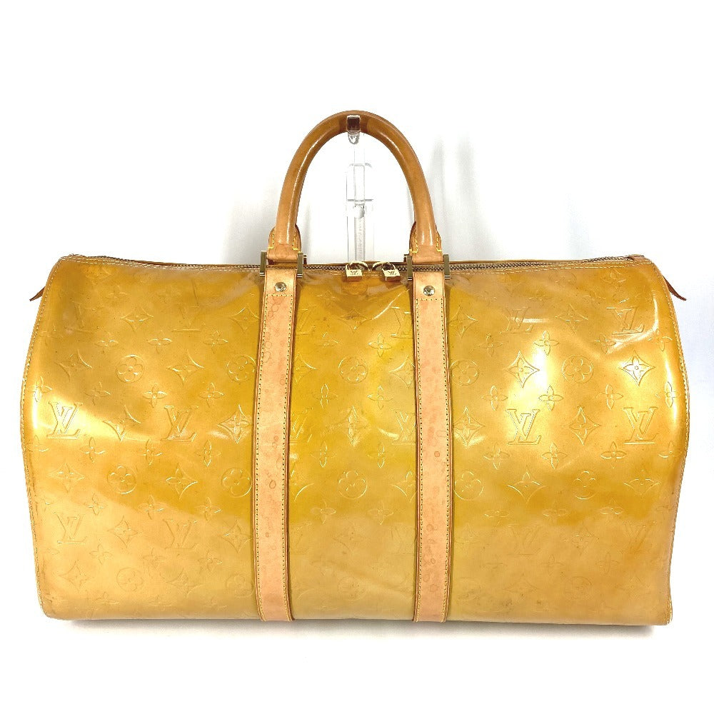 Louis Vuitton M91000 Monogram Vernis Mercer Bag Perjalanan Beg Perjalanan Bag Boston Bag Monogram Vernis Canvas Unisex Beige