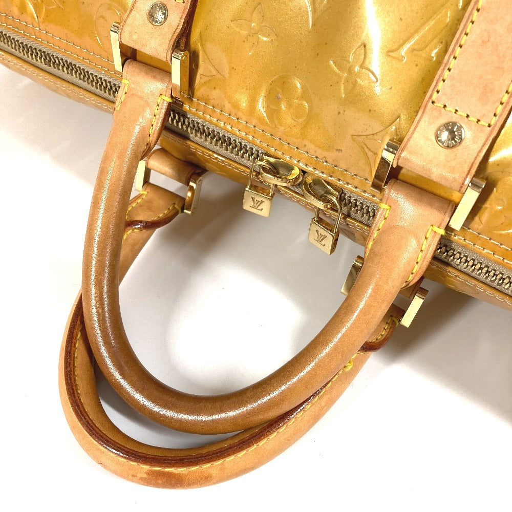 Louis Vuitton M91000 Monogram Vernis Mercer Bag Perjalanan Beg Perjalanan Bag Boston Bag Monogram Vernis Canvas Unisex Beige