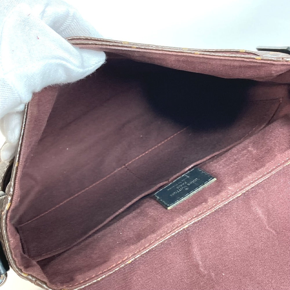 Louis Vuitton M40935 Monogram Macassar District PM PM PM PM Bag Flap Crossbody Messenger Beg Beg Beg Monogram Macassar Canvas Unisex Brown