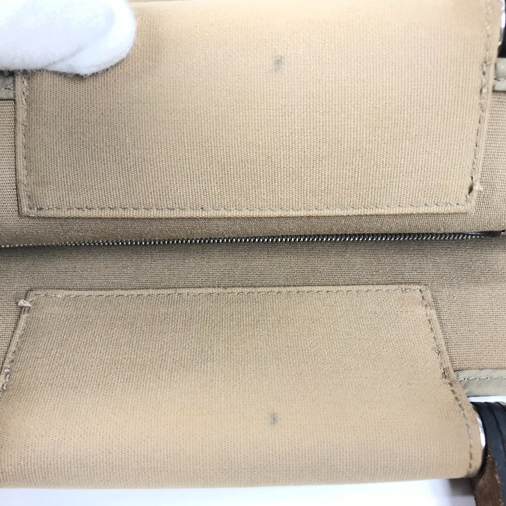 Hermes Kabak PM Kabak PM beg beg tangan belakang 2way beg bahu kulit/kanvas wanita etoupe coklat