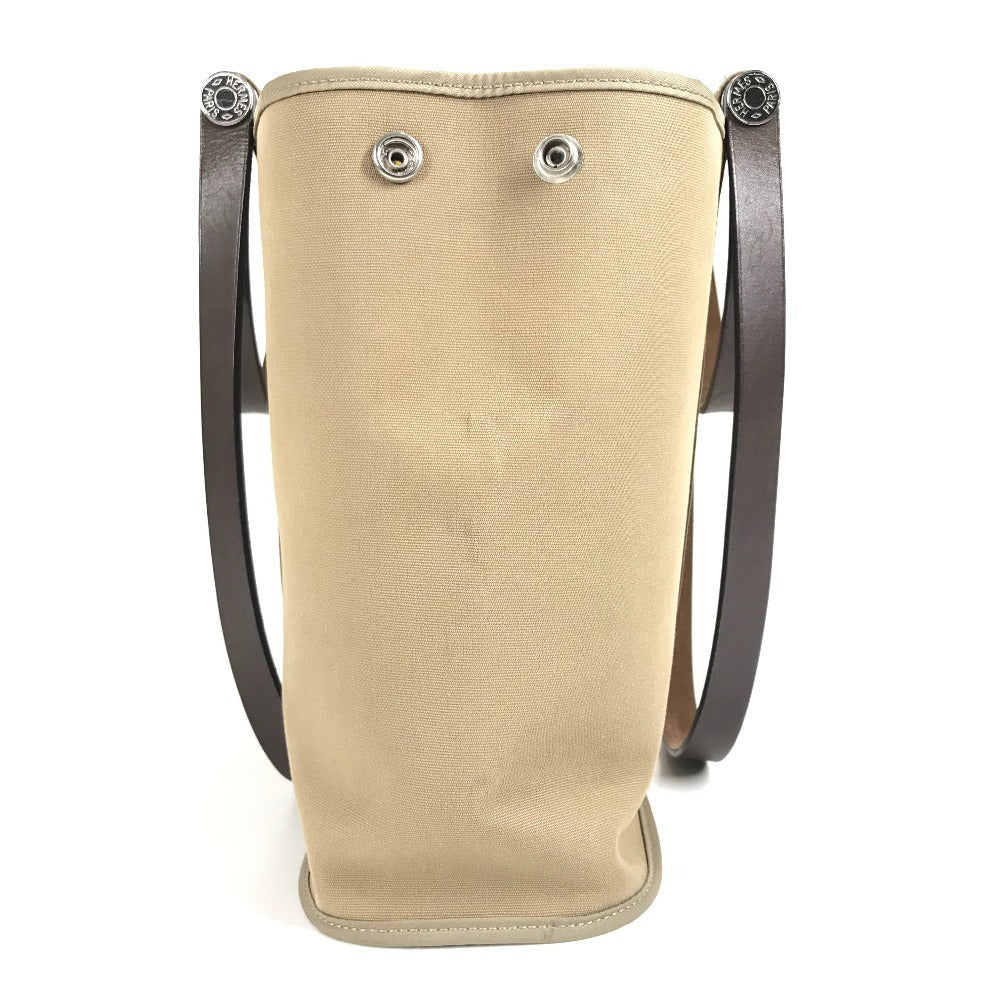 Hermes Kabak PM Kabak PM beg beg tangan belakang 2way beg bahu kulit/kanvas wanita etoupe coklat