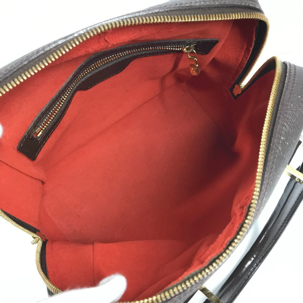 Louis Vuitton N51150 Damier Brera Bag Handbag Back Handbag Damier Canvas Wanita Ebene Brown