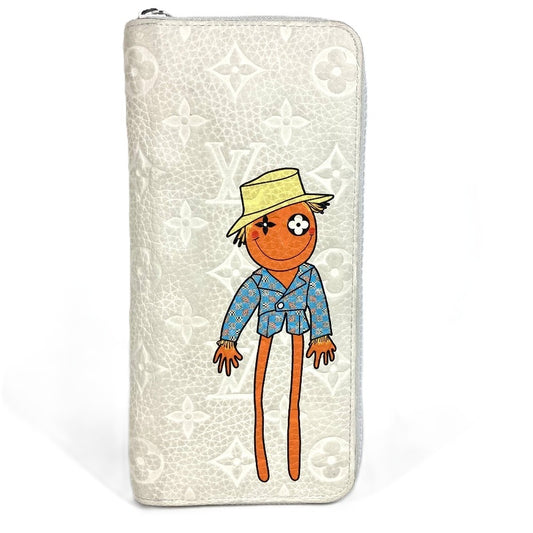 LOUIS VUITTON M80337 LV Friend Zippy Wallet Vertical Long Wallet Round Zipper Long Wallet Taurillon Maurice Unisex White