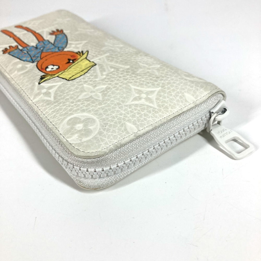 LOUIS VUITTON M80337 LV Friend Zippy Wallet Vertical Long Wallet Round Zipper Long Wallet Taurillon Maurice Unisex White