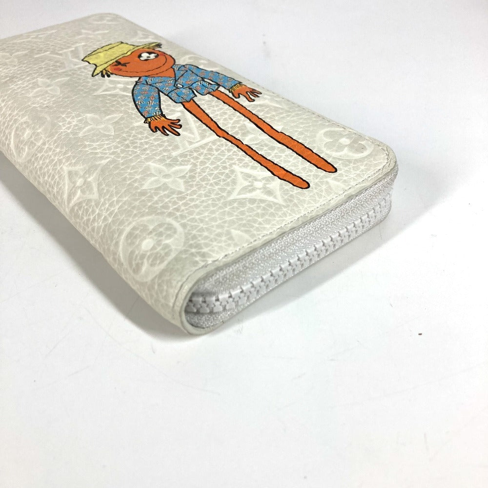 LOUIS VUITTON M80337 LV Friend Zippy Wallet Vertical Long Wallet Round Zipper Long Wallet Taurillon Maurice Unisex White
