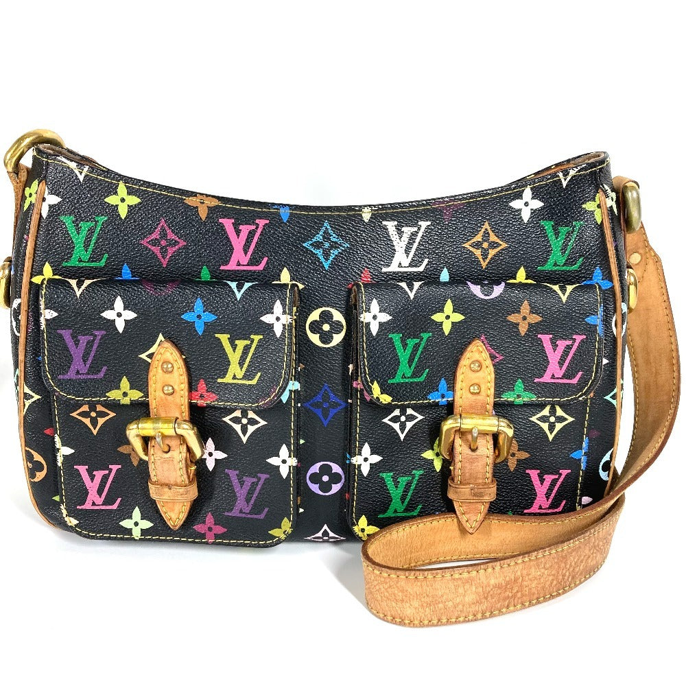Louis Vuitton M40052 Monogram Multicolor Lodge GM Lodge GM Bag Crossbody Beg Monogram Multicolor Canvas Ladies Noir Black