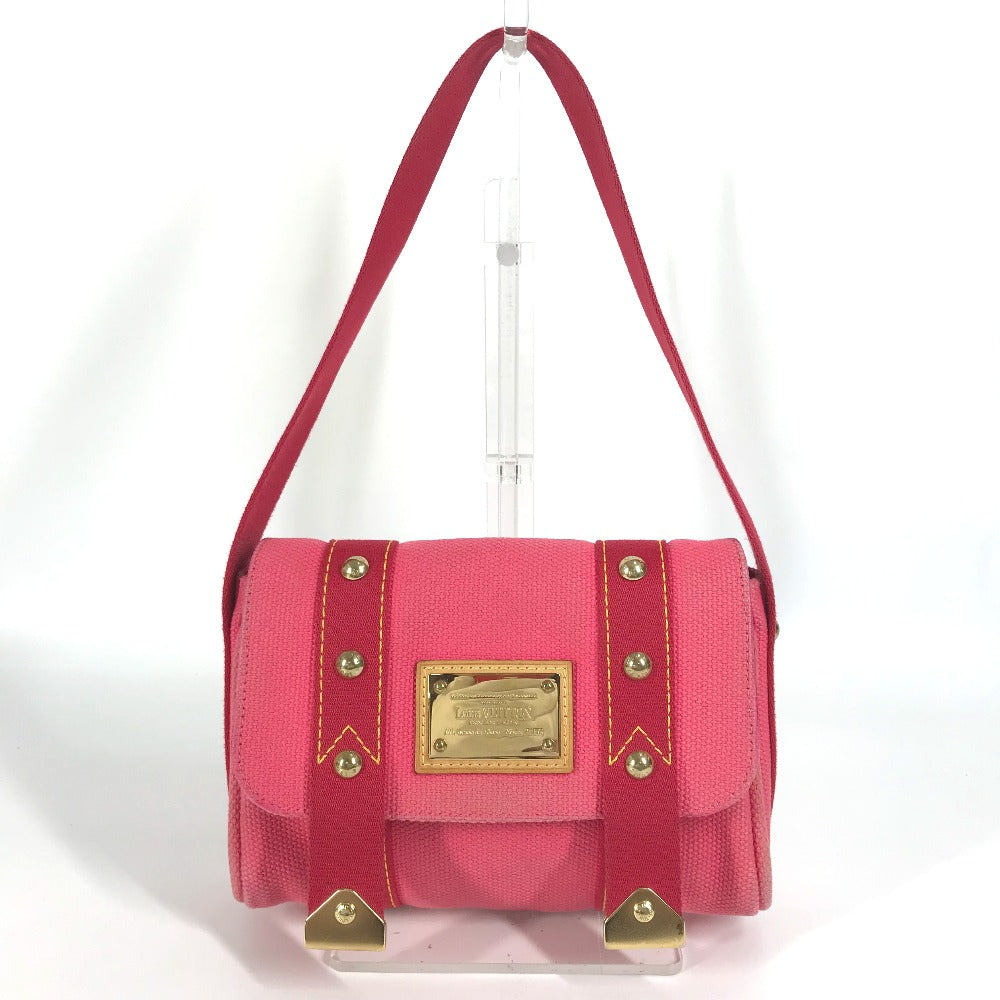 LOUIS VUITTON M40071 Antigua Saco Mule Bolso Hombro Solapa Bolso Bandolera Lona Mujer Rosa