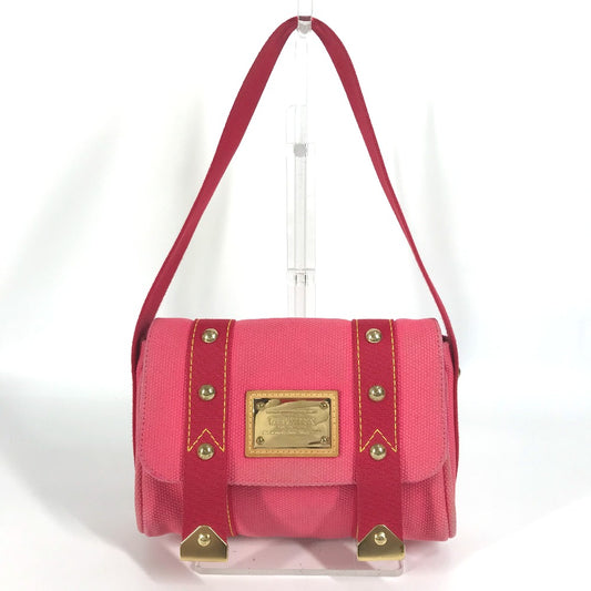 LOUIS VUITTON M40071 Antigua Saco Mule Bolso Hombro Solapa Bolso Bandolera Lona Mujer Rosa