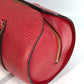 Louis Vuitton M522227 Epi Souflo Bag Bahu Beg Tangan Tangan Epi Kulit Wanita Castilian Merah Merah