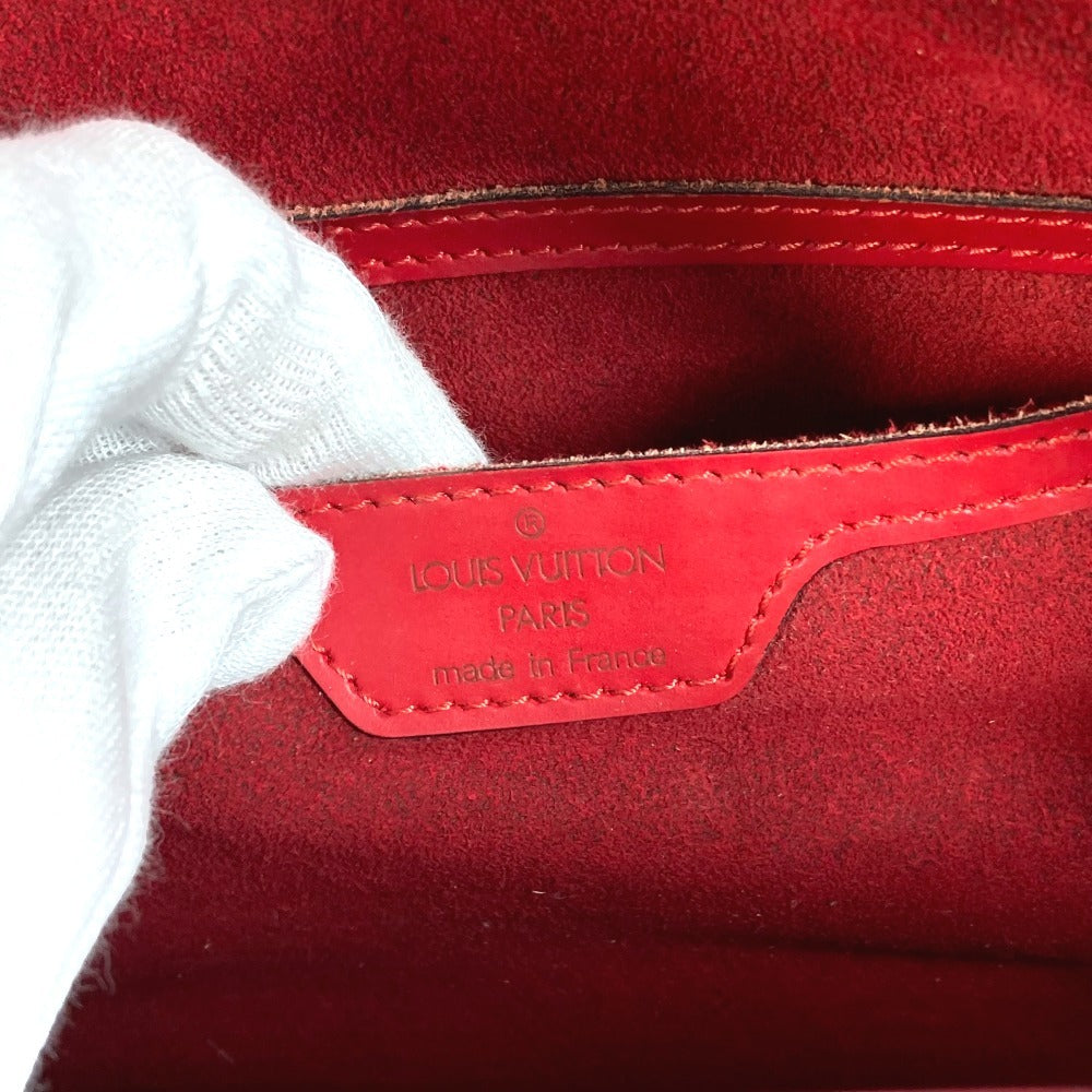 Louis Vuitton M522227 Epi Souflo Bag Bahu Beg Tangan Tangan Epi Kulit Wanita Castilian Merah Merah