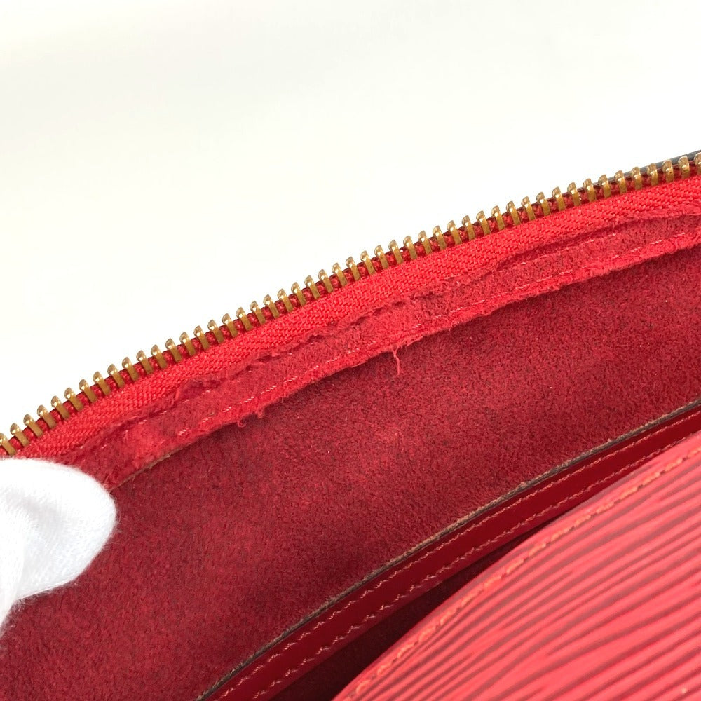 Louis Vuitton M522227 Epi Souflo Bag Bahu Beg Tangan Tangan Epi Kulit Wanita Castilian Merah Merah