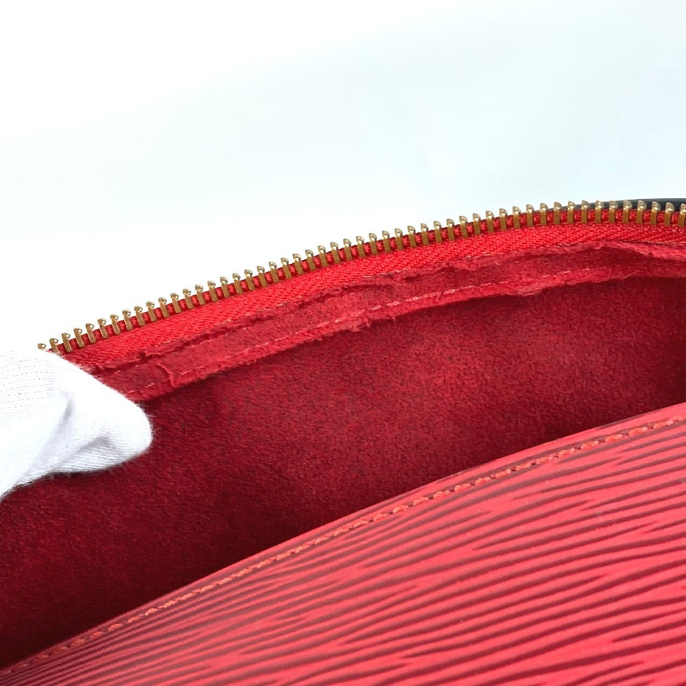 Louis Vuitton M522227 Epi Souflo Bag Bahu Beg Tangan Tangan Epi Kulit Wanita Castilian Merah Merah