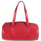 Louis Vuitton M522227 Epi Souflo Bag Bahu Beg Tangan Tangan Epi Kulit Wanita Castilian Merah Merah
