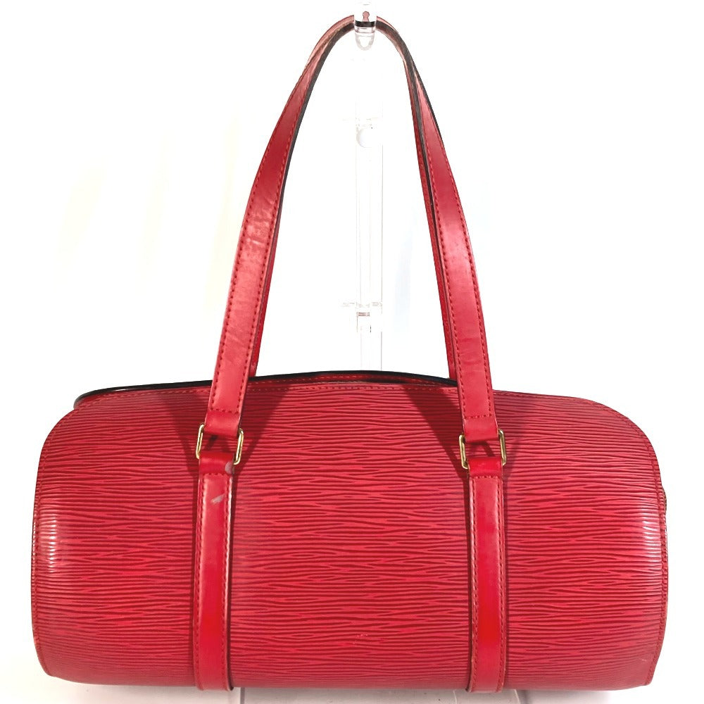 Louis Vuitton M522227 Epi Souflo Bag Bahu Beg Tangan Tangan Epi Kulit Wanita Castilian Merah Merah