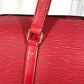 Louis Vuitton M522227 Epi Souflo Bag Bahu Beg Tangan Tangan Epi Kulit Wanita Castilian Merah Merah