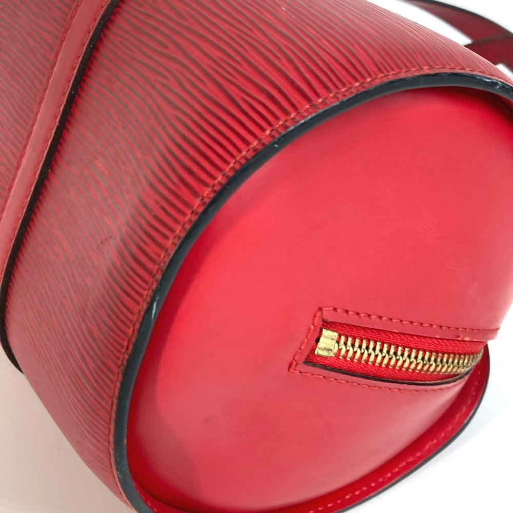 Louis Vuitton M522227 Epi Souflo Bag Bahu Beg Tangan Tangan Epi Kulit Wanita Castilian Merah Merah