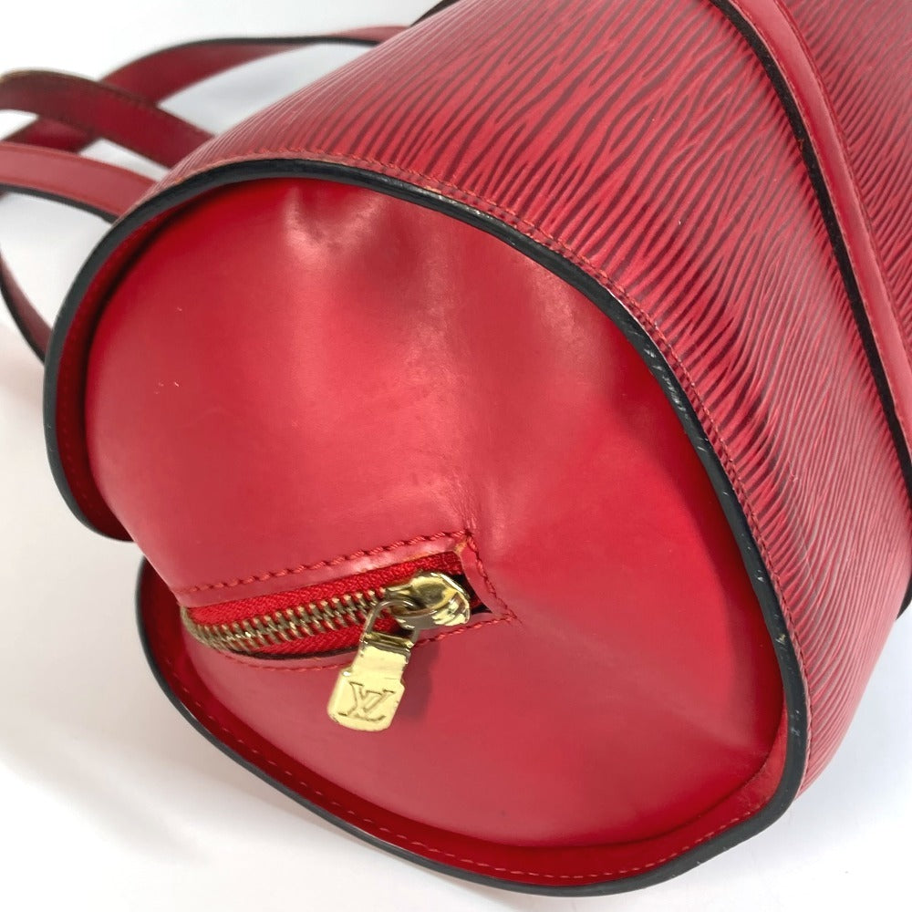 Louis Vuitton M522227 Epi Souflo Bag Bahu Beg Tangan Tangan Epi Kulit Wanita Castilian Merah Merah