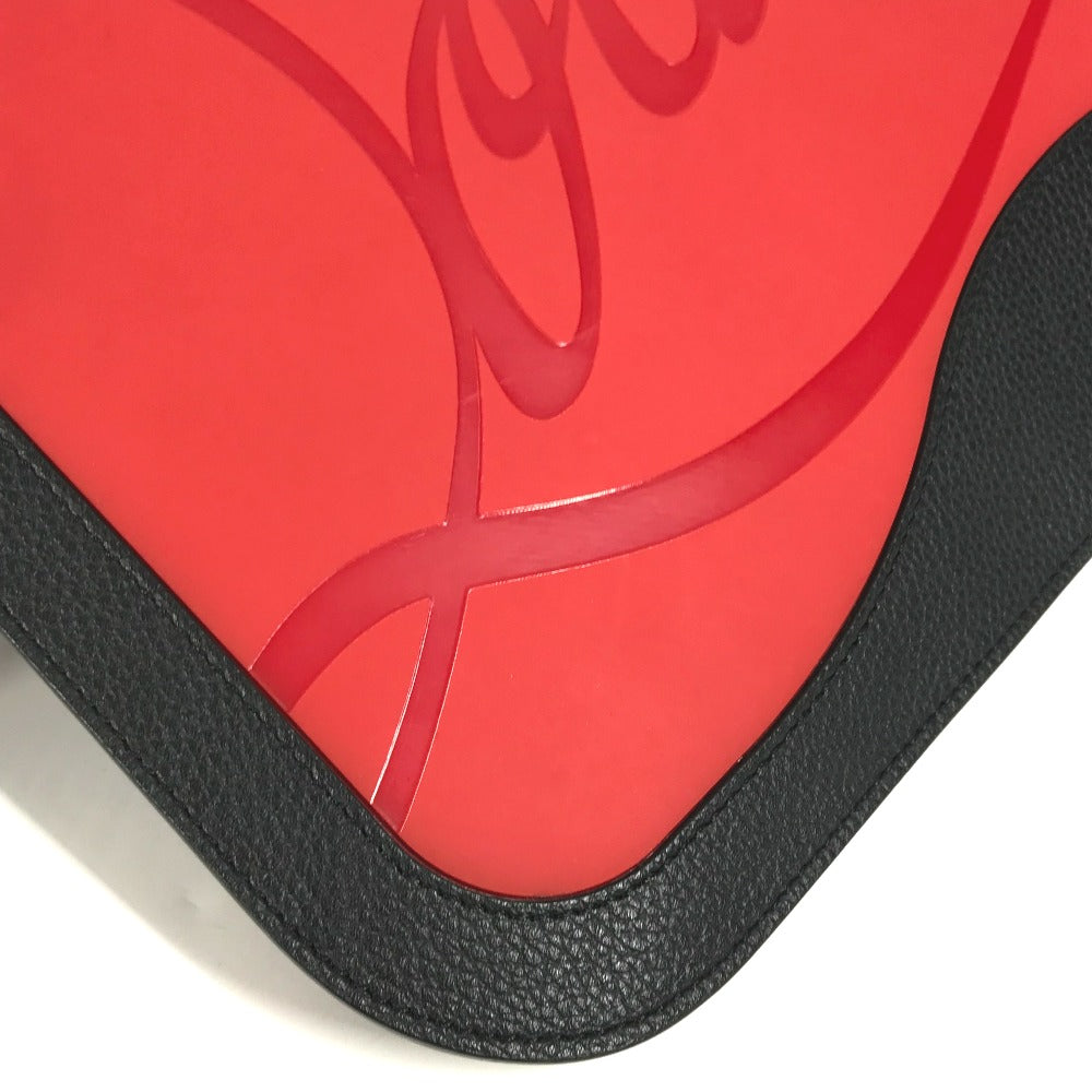 Christian Louboutin Bicolor Sole Logo Bag Pouch Clutch Bag Rubber Unisex Black